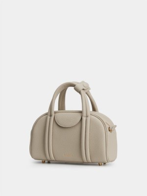 Sac Polochon Songmont Bowling Small Femme Blanche Grise | NEI8720OI